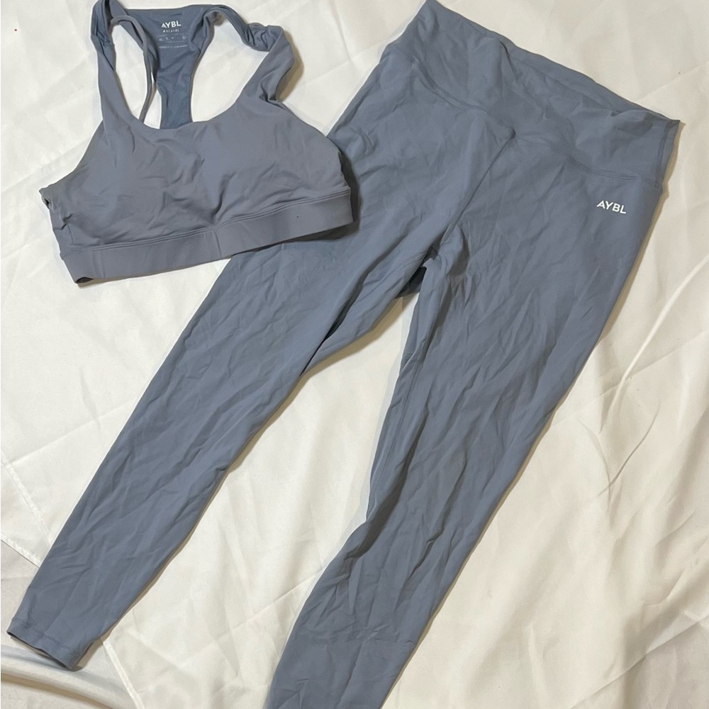AYBL Women's Blue Sports Bra and Leggings Set